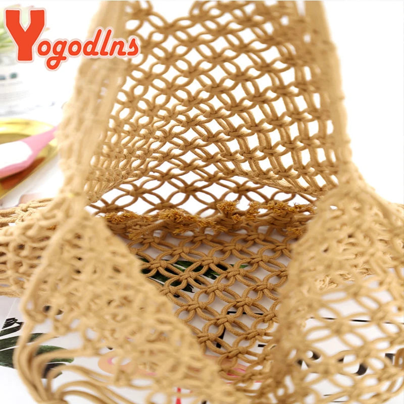 Summer Straw Bag Female Large Capacity Handle Bag Casual Beach Totes Bag