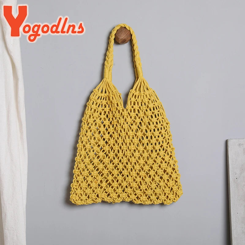 Summer Straw Bag Female Large Capacity Handle Bag Casual Beach Totes Bag