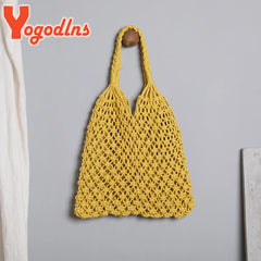 Summer Straw Bag Female Large Capacity Handle Bag Casual Beach Totes Bag
