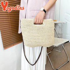 Straw Handle Bag for Women Large Shoulder Beach Christmas Gift