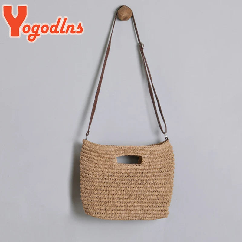 Straw Handle Bag for Women Large Shoulder Beach Christmas Gift
