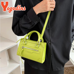 Texture Zipper Square Crossbody Bag for Women
