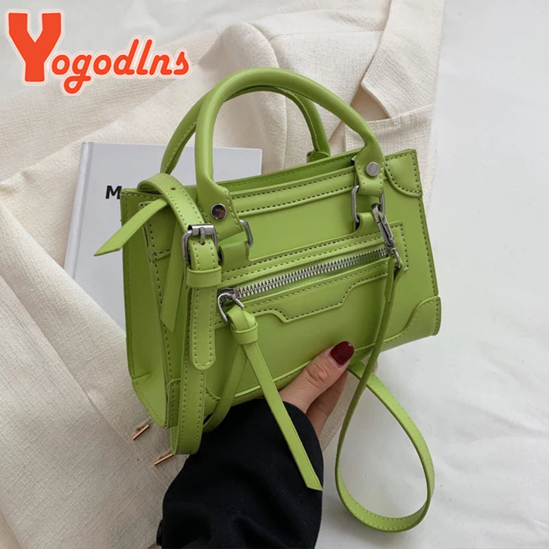 Texture Zipper Square Crossbody Bag for Women