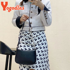 Women Shoulder Bag Underarm Handbag Solid Color Totes Bag
