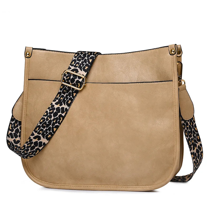 Vintage Bucket Bag PU Leather Crossbody Bags Casual Messenger Handbag