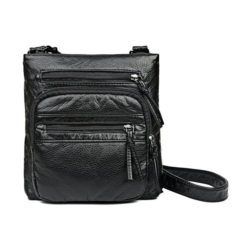 Vintage Shoulder Bag Women Soft PU leather Crossbody Bag Multifuncion Small