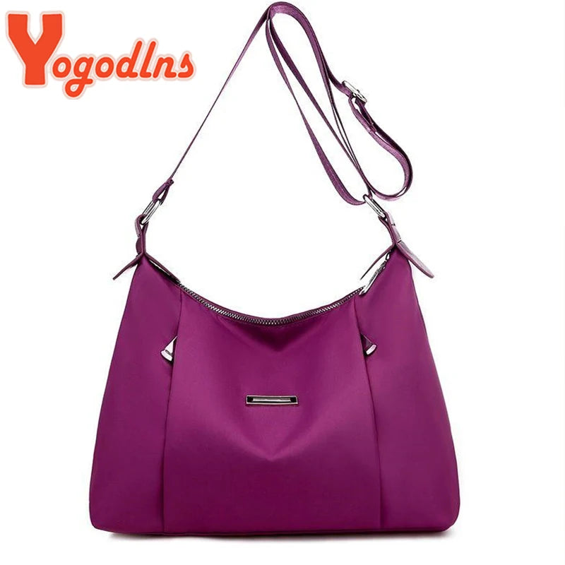 Waterproof Nylon Shoulder Bag Female Crossbody Bag Large Capacity Lady Handbag