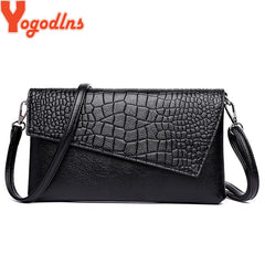 Women Crocodile Pattern Shoulder Bag Crossbody Small Purse