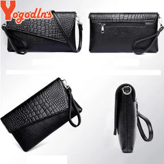 Women Crocodile Pattern Shoulder Bag Crossbody Small Purse