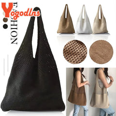 Women's Wool Woven Shoulder Bag Large Capacity Handbag