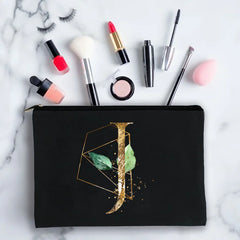 Personalized Initials Oil Print Cosmetic Bag
