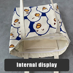 Japanese Ducks Print Tote Bag for Women Eco Shoulder Bags