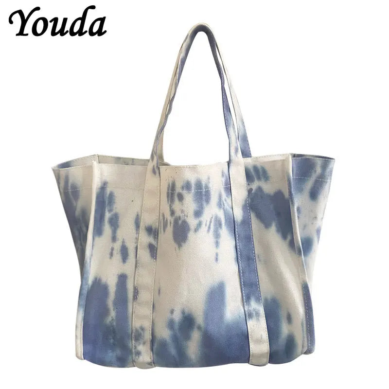 Canvas Shoulder Bag Literary Women's Tote Handbag
