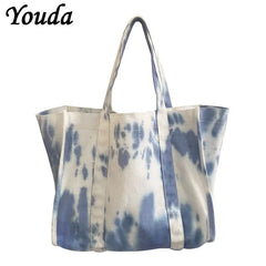Canvas Shoulder Bag Literary Women's Tote Handbag
