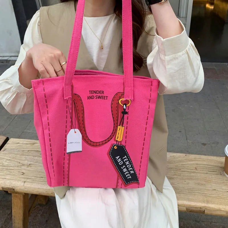 Japanese Harajuku Handbags High Capacity Shoulder Bag Canvas Bag