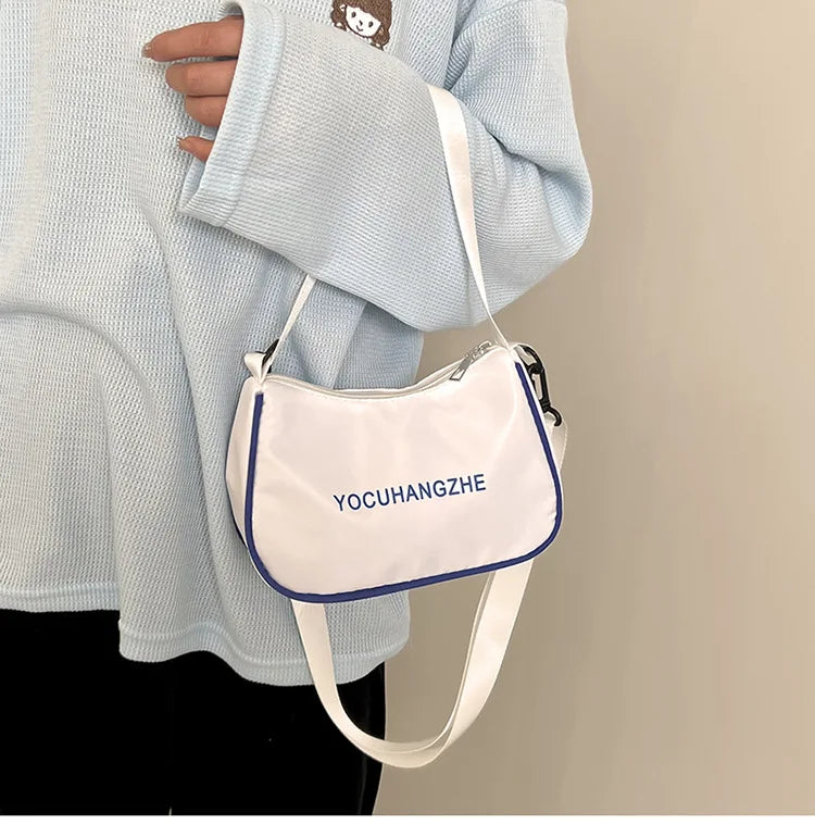 Spring Small Bag Female Japanese Sports and Leisure Letter Printing