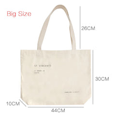 Large Capacity Canvas Shoulder Bag Shopping Tote Handbag
