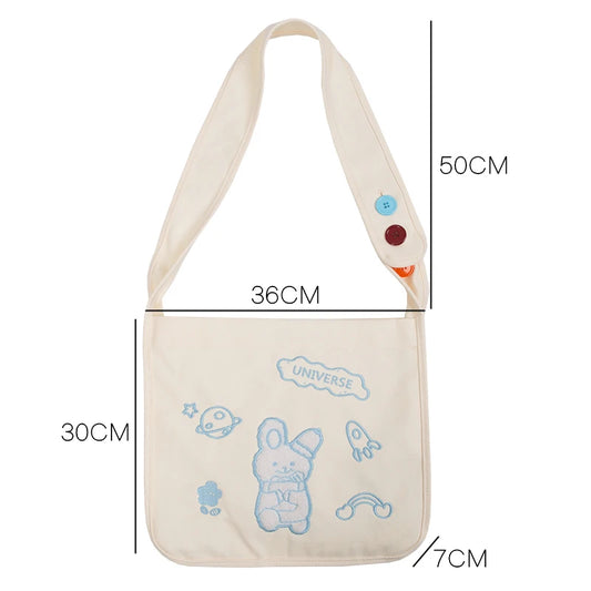 Classic Women Canvas Crossbody Bags for Ladies Casual Style Handbag