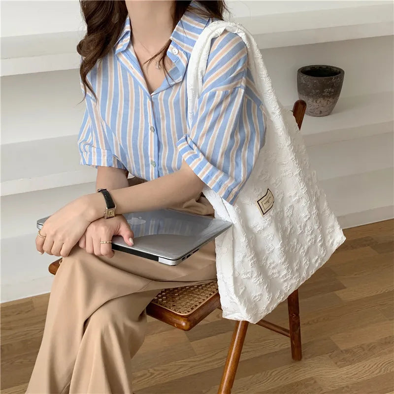 Retro Embroidered Shoulder Handbag Large-capacity Casual Ladies Shopping Bag