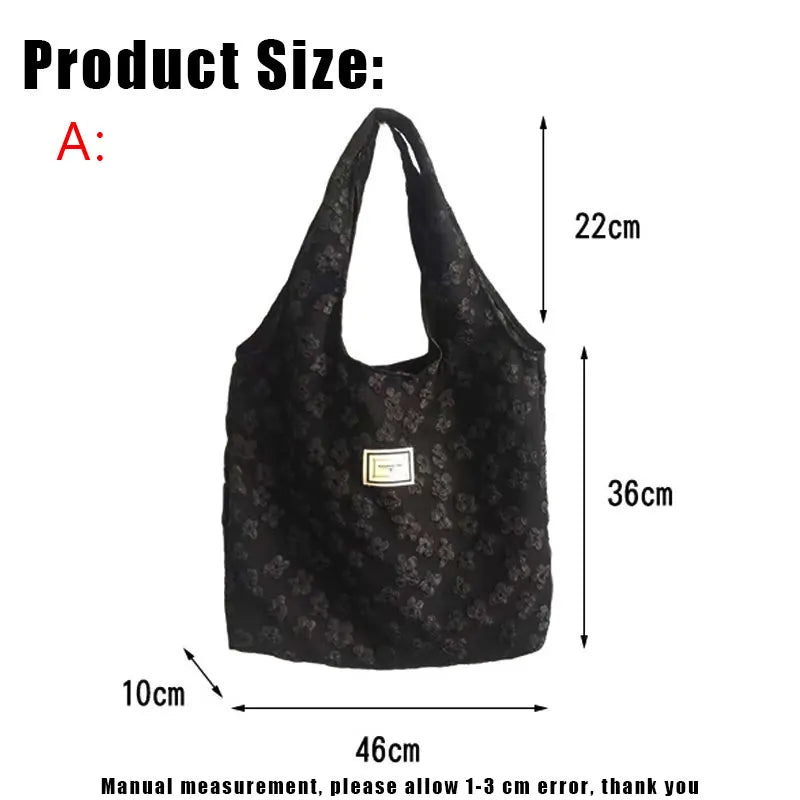 Retro Embroidered Shoulder Handbag Large-capacity Casual Ladies Shopping Bag