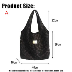 Retro Embroidered Shoulder Handbag Large-capacity Casual Ladies Shopping Bag