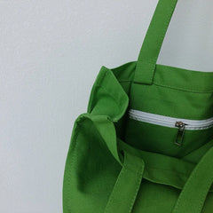 Canvas Shoulder Bag Letters Embroidery Eco Cotton Linen Handbag Tote