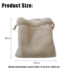 Plush Makeup Bag Drawstring Pouch Organizer Lipstick Toiletry Bags