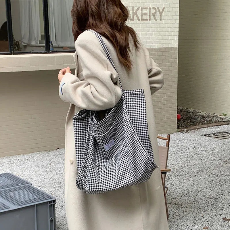 Woolen Cloth Female Shoulder Bag Eco-Friendly Handbag