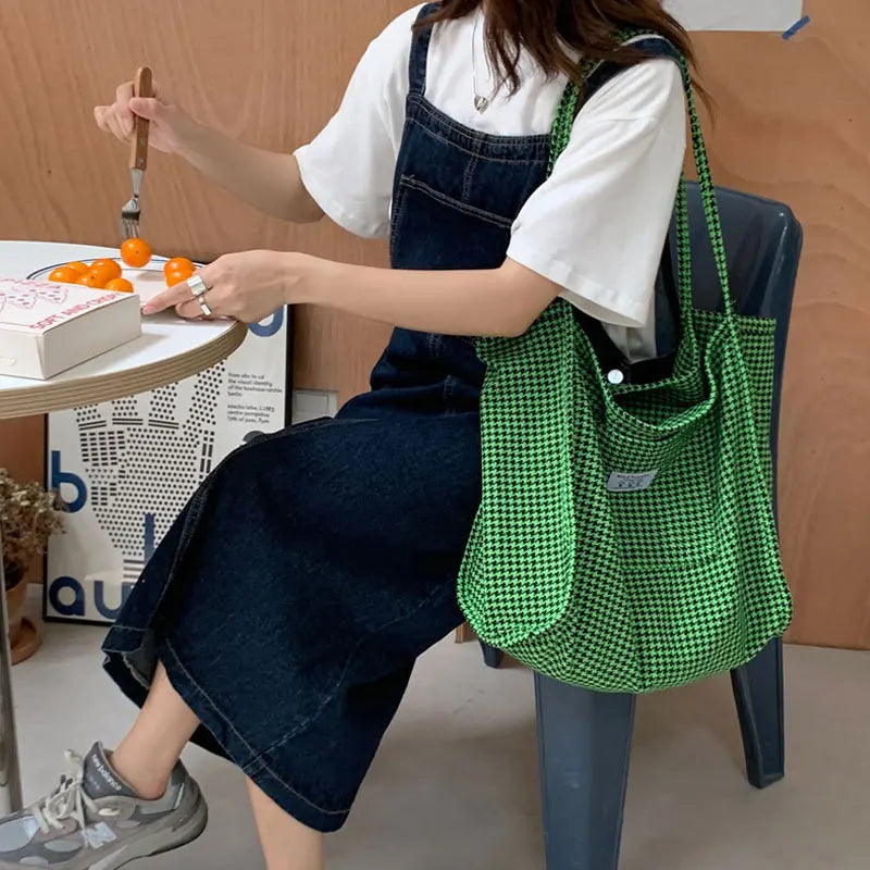 Woolen Cloth Female Shoulder Bag Eco-Friendly Handbag