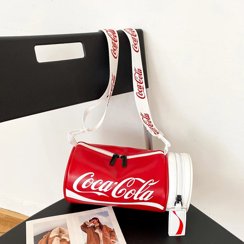 Circular Handbag Letter Graffiti Shoulder Bag For Women