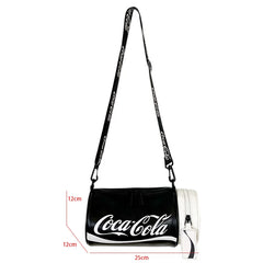 Circular Handbag Letter Graffiti Shoulder Bag For Women