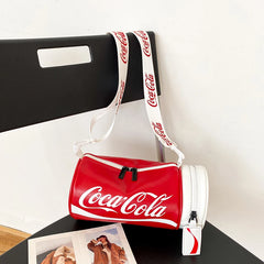 Circular Handbag Letter Graffiti Shoulder Bag For Women