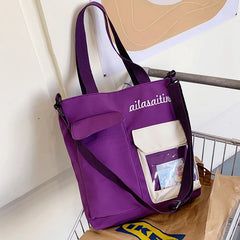 Youth Ladies Nylon Shoulder Bag Large Capacity Crossbody Travel Bags