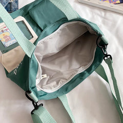 Youth Ladies Nylon Shoulder Bag Large Capacity Crossbody Travel Bags