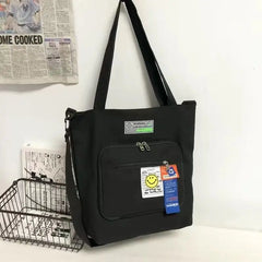 Youth Messenger Bag Large Capacity Canvas Tote Cartoon Student School Bags