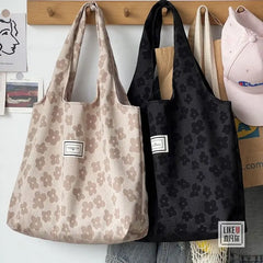 Youth Messenger Bag Canvas Tote Student Book Bag Large Capacity Handbag