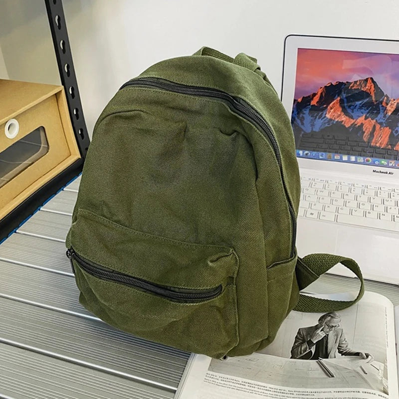 Youth Small Canvas Koran Backpack 90s Grunge Stylish Fabric