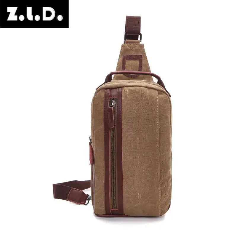 Z.L.D.Women's Canvas Shoulder Bag Casual Messenger Large Capacity Chest Bag