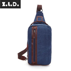 Z.L.D.Women's Canvas Shoulder Bag Casual Messenger Large Capacity Chest Bag