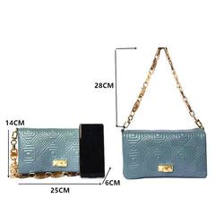 Acrylic Chain Women's Shoulder Bag Embroidery Small Square Bag