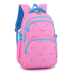 Purple Dot Printing Lightweight Schoolbags for Girls