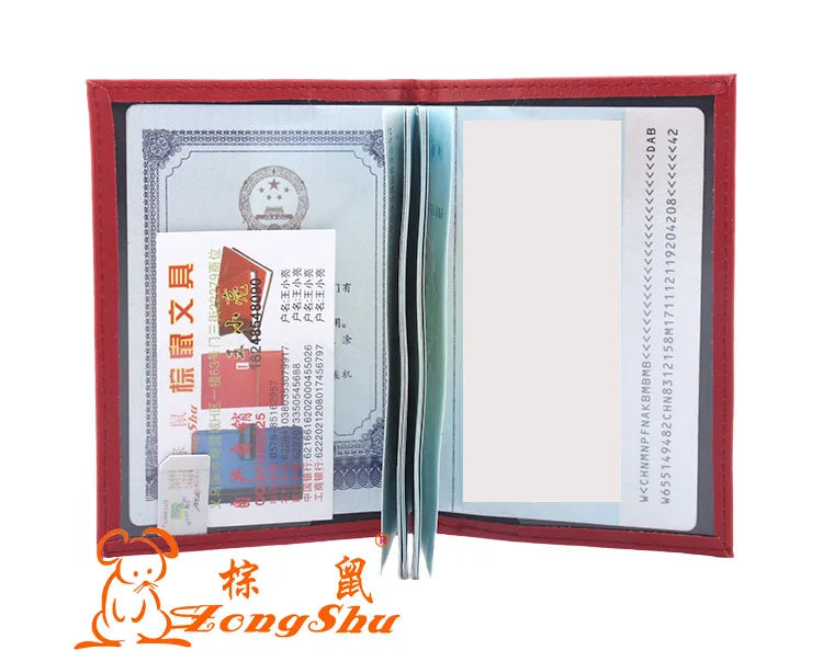 ZONGSHU Ukrainian Passport Case Silver Printing Pu Leather Passport Cover