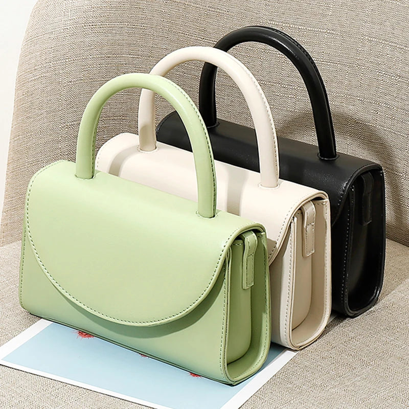 Women's Zip Pocket Shoulder Bag PU Leather Mini Crossbody