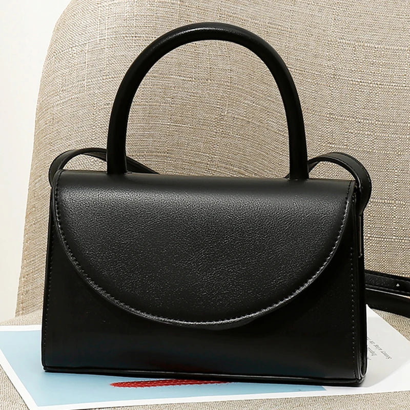 Women's Zip Pocket Shoulder Bag PU Leather Mini Crossbody