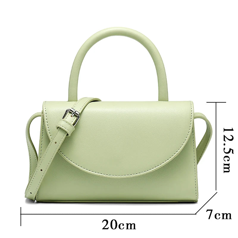 Women's Zip Pocket Shoulder Bag PU Leather Mini Crossbody