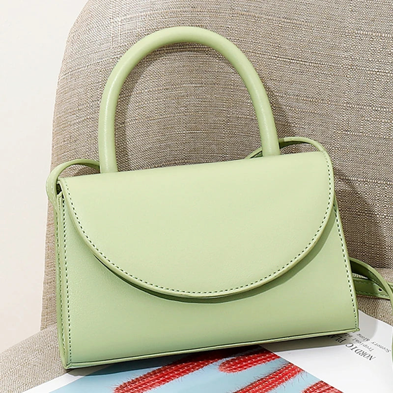 Women's Zip Pocket Shoulder Bag PU Leather Mini Crossbody