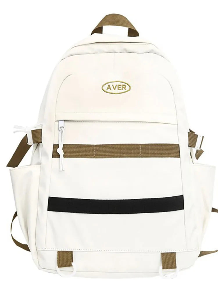 Zipper Backpack Women's Bag Large Capacity Solid Woman Backbags