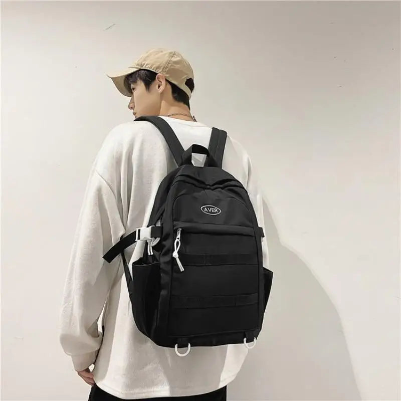 Zipper Backpack Women's Bag Large Capacity Solid Woman Backbags