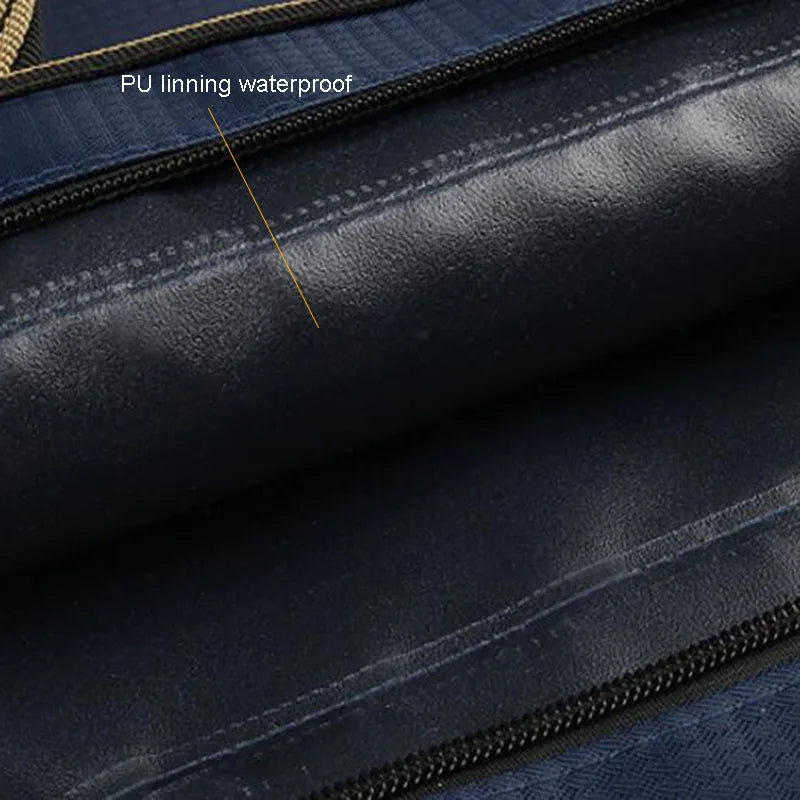 Waterproof Zipper Briefcase A4 Files Bag Large Capacity Laptop Business Tote