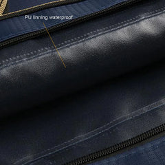 Waterproof Zipper Briefcase A4 Files Bag Large Capacity Laptop Business Tote